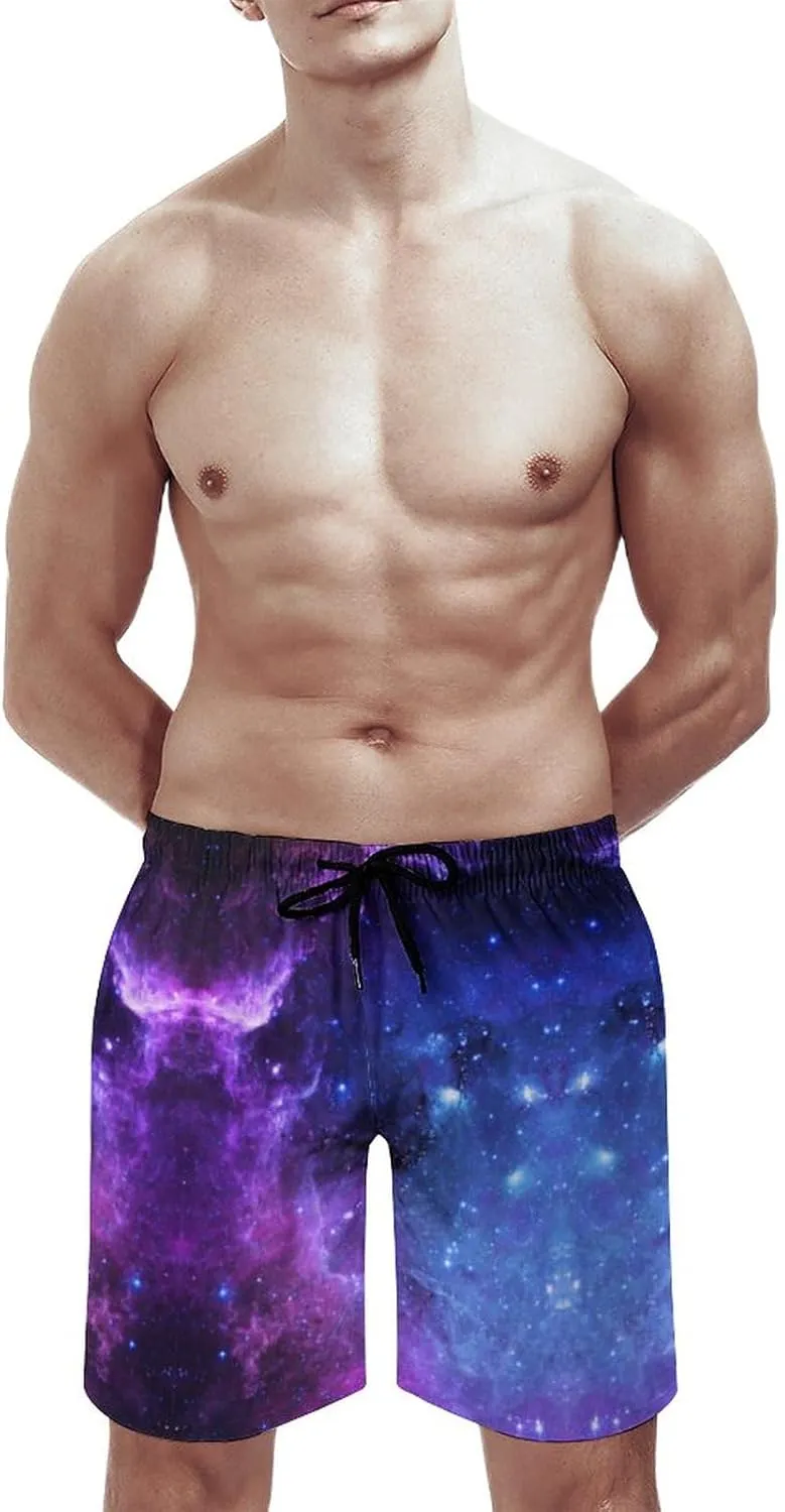 Men's Swim Trunks Quick Dry Board Shorts Beach Shorts Cool Mesh Lining Bathing Suits with Pockets