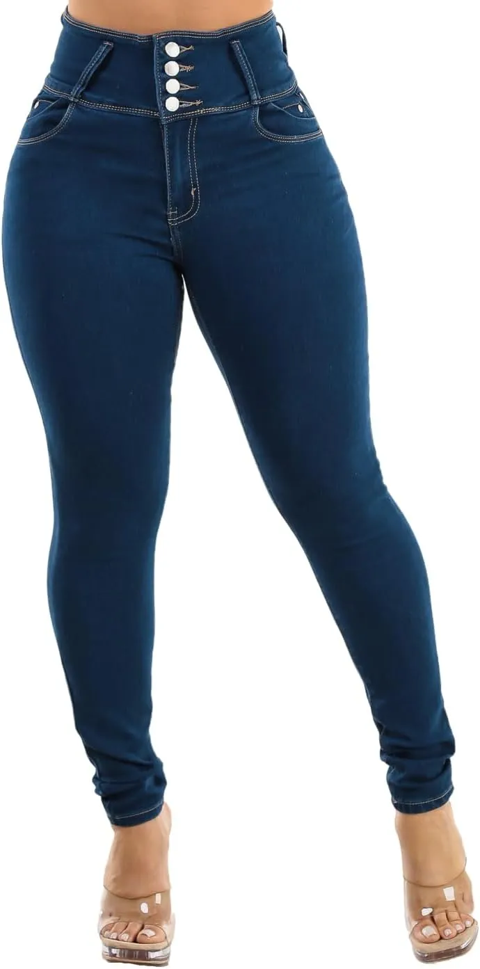 Moda Xpress Super High Waisted Butt Lifting Jeans for Women - Levanta Cola Skinny Jeans