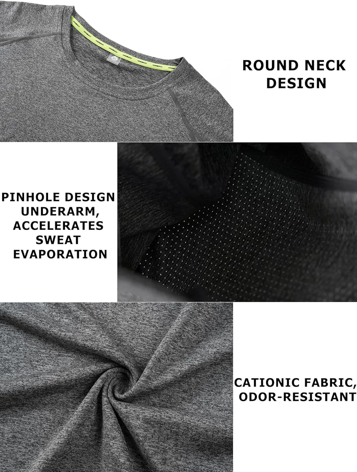 Moisture Wicking Soft Running Pickleball Workout Shirts for Men