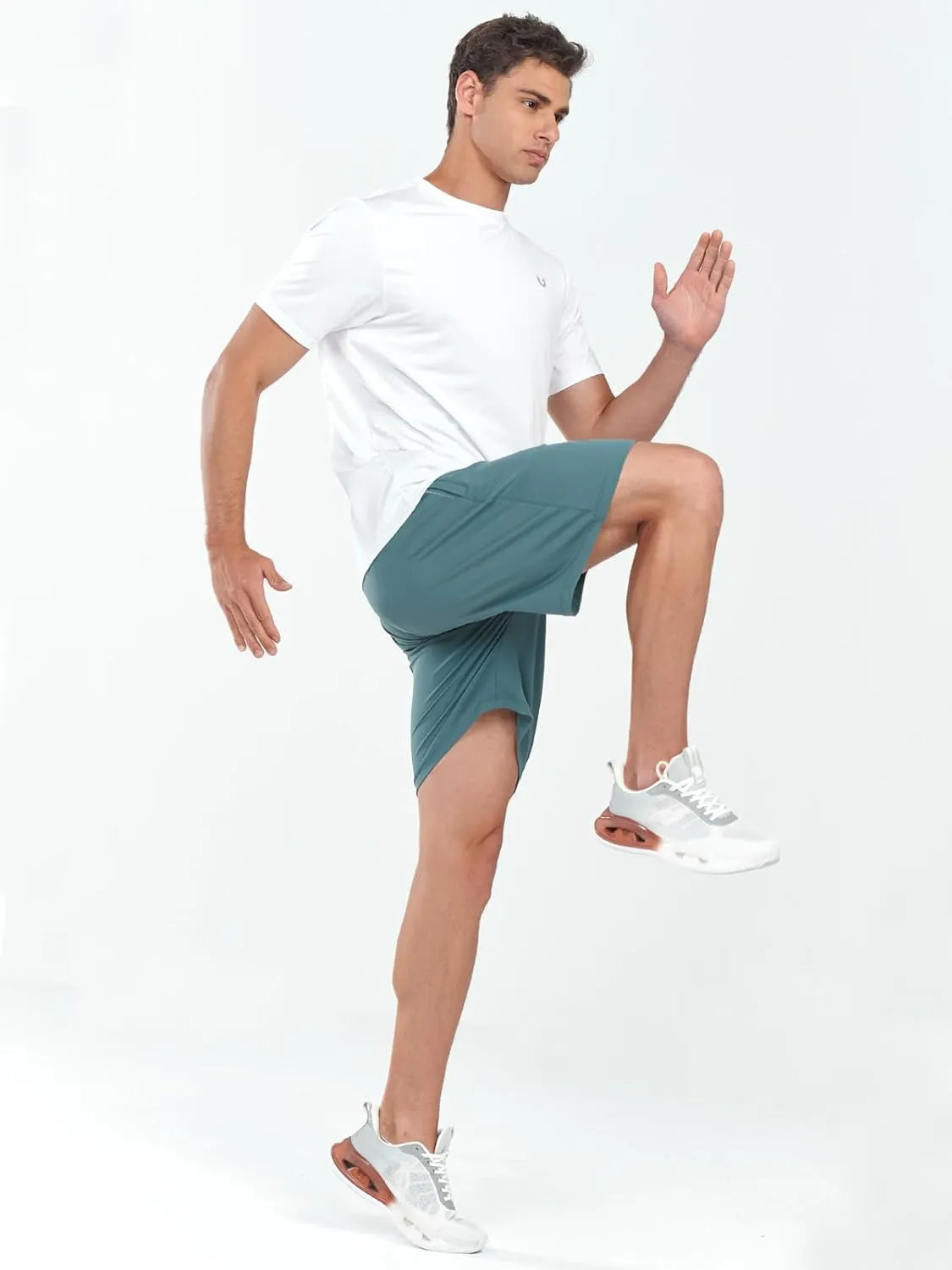 NORTHYARD Men's 7" Gym Shorts Knit Athletic Tennis Shorts for Men with Zipper Pockets for Workout Athletic Training