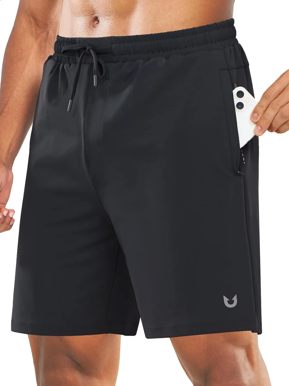 NORTHYARD Men's 7" Gym Shorts Knit Athletic Tennis Shorts for Men with Zipper Pockets for Workout Athletic Training