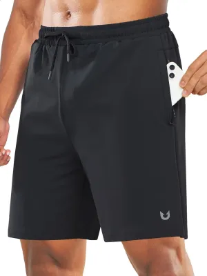 NORTHYARD Men's 7" Gym Shorts Knit Athletic Tennis Shorts for Men with Zipper Pockets for Workout Athletic Training