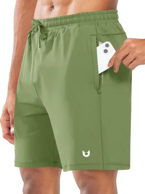 NORTHYARD Men's 7" Gym Shorts Knit Athletic Tennis Shorts for Men with Zipper Pockets for Workout Athletic Training
