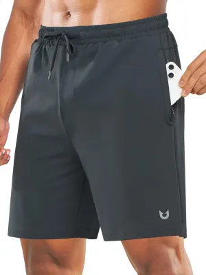 NORTHYARD Men's 7" Gym Shorts Knit Athletic Tennis Shorts for Men with Zipper Pockets for Workout Athletic Training