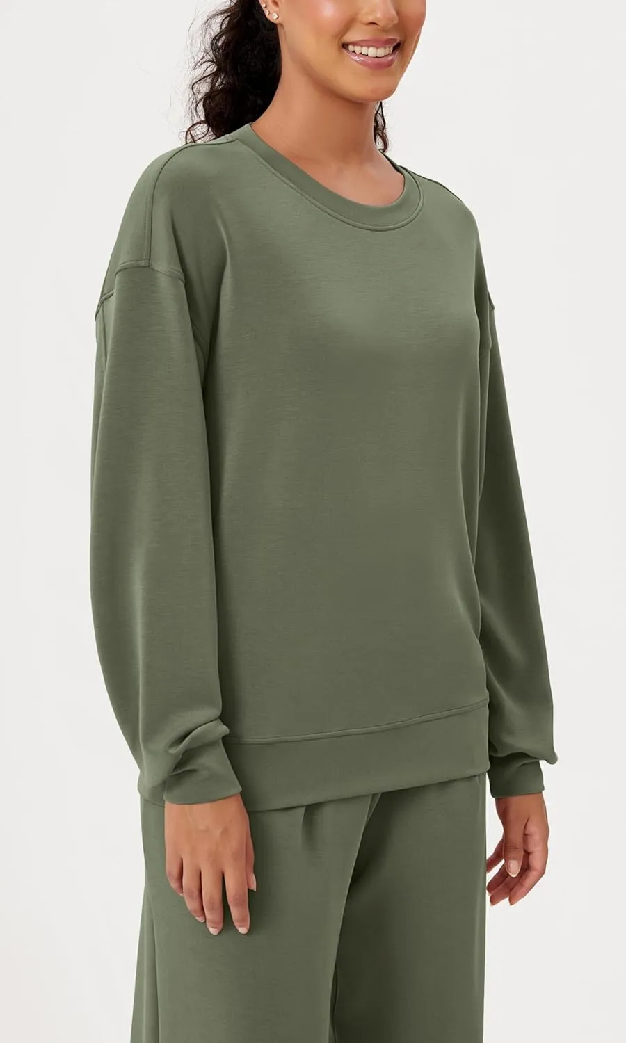 ODODOS Modal Soft Oversized Sweatshirts for Women Crew Neck Long Sleeve Relaxed Pullover Tops