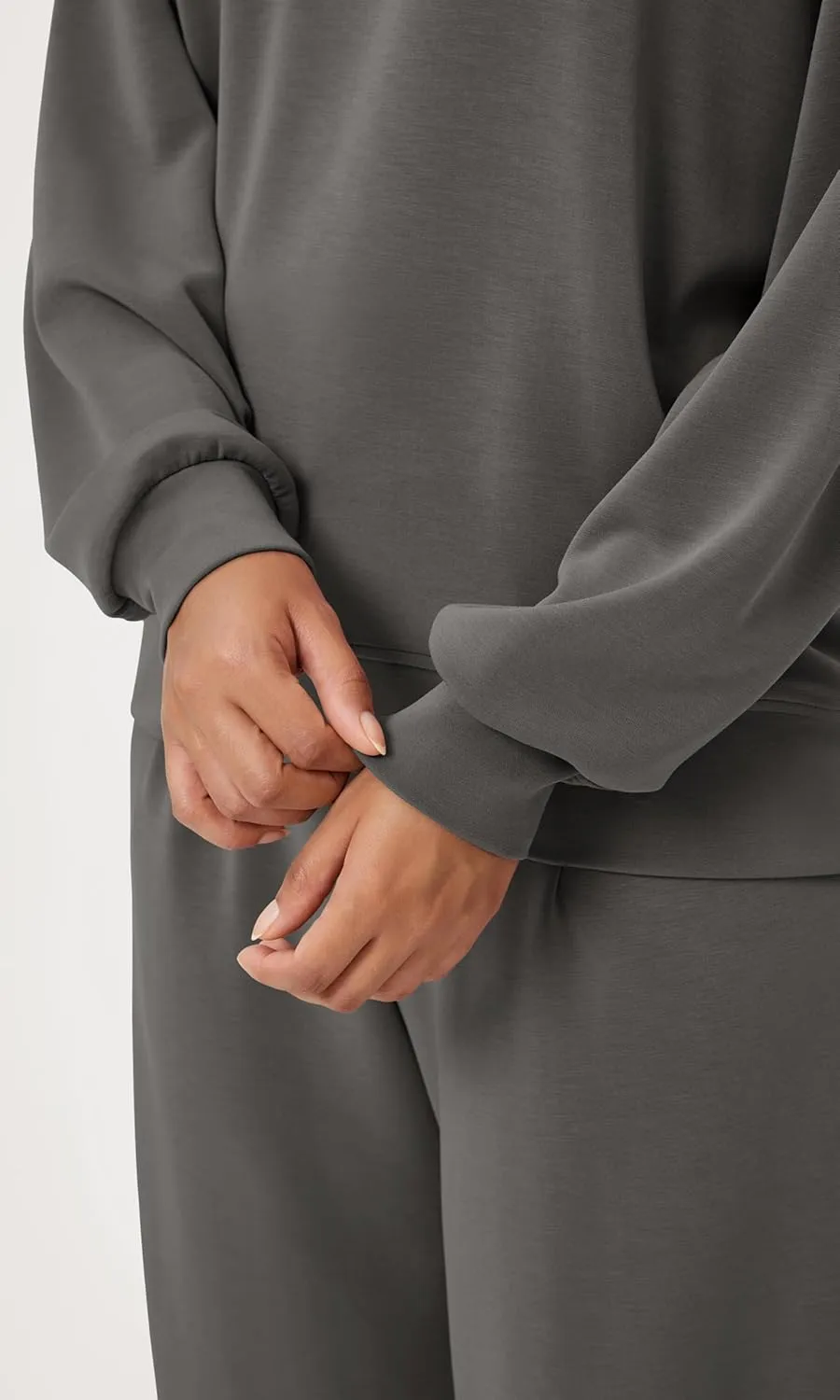 ODODOS Modal Soft Oversized Sweatshirts for Women Crew Neck Long Sleeve Relaxed Pullover Tops
