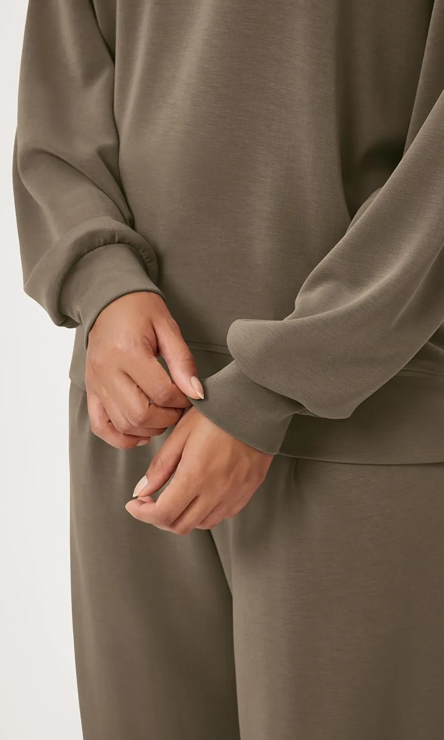 ODODOS Modal Soft Oversized Sweatshirts for Women Crew Neck Long Sleeve Relaxed Pullover Tops