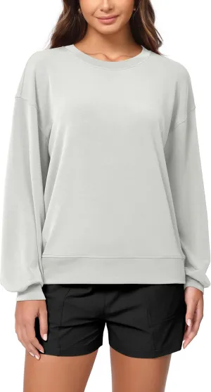 ODODOS Modal Soft Oversized Sweatshirts for Women Crew Neck Long Sleeve Relaxed Pullover Tops