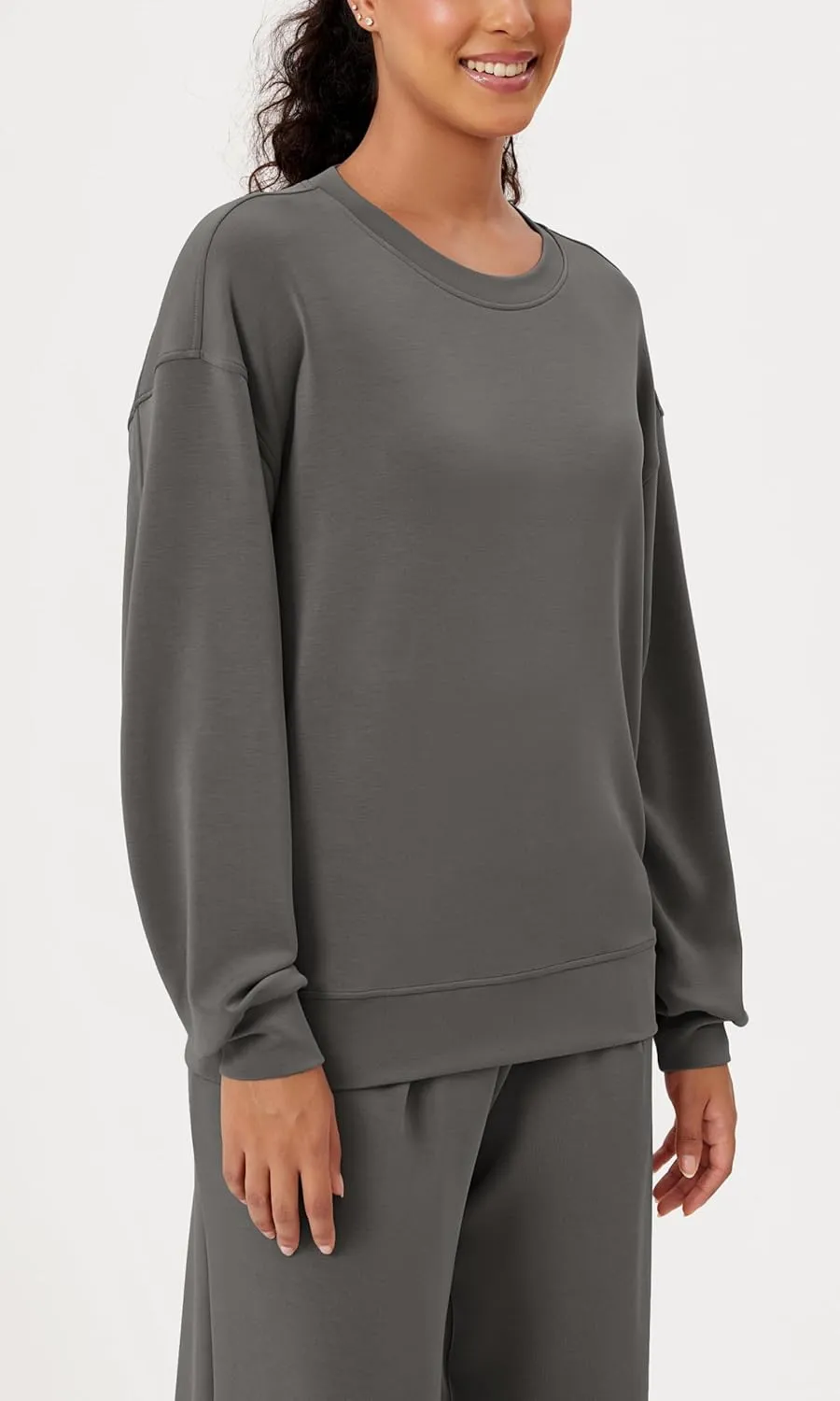 ODODOS Modal Soft Oversized Sweatshirts for Women Crew Neck Long Sleeve Relaxed Pullover Tops