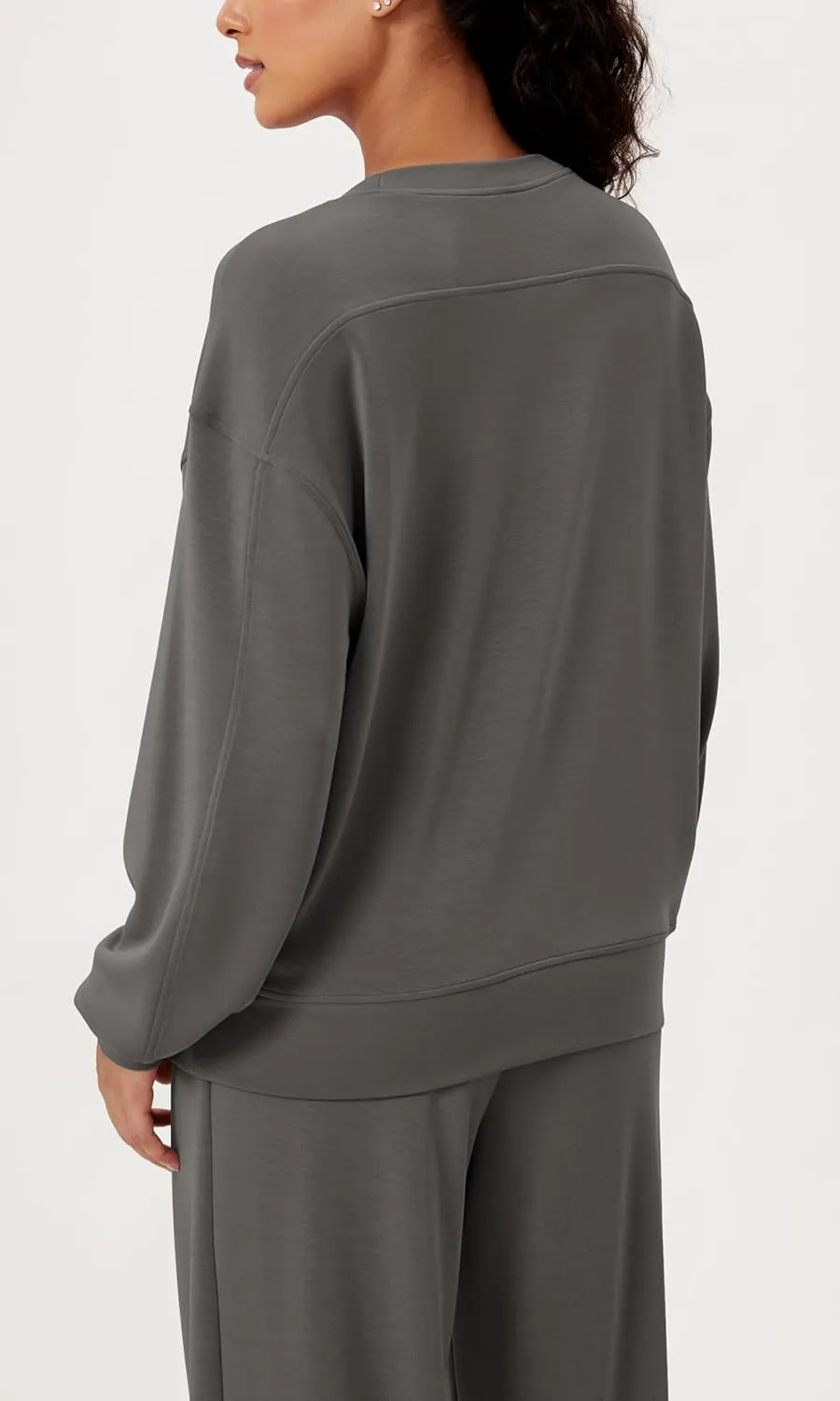 ODODOS Modal Soft Oversized Sweatshirts for Women Crew Neck Long Sleeve Relaxed Pullover Tops