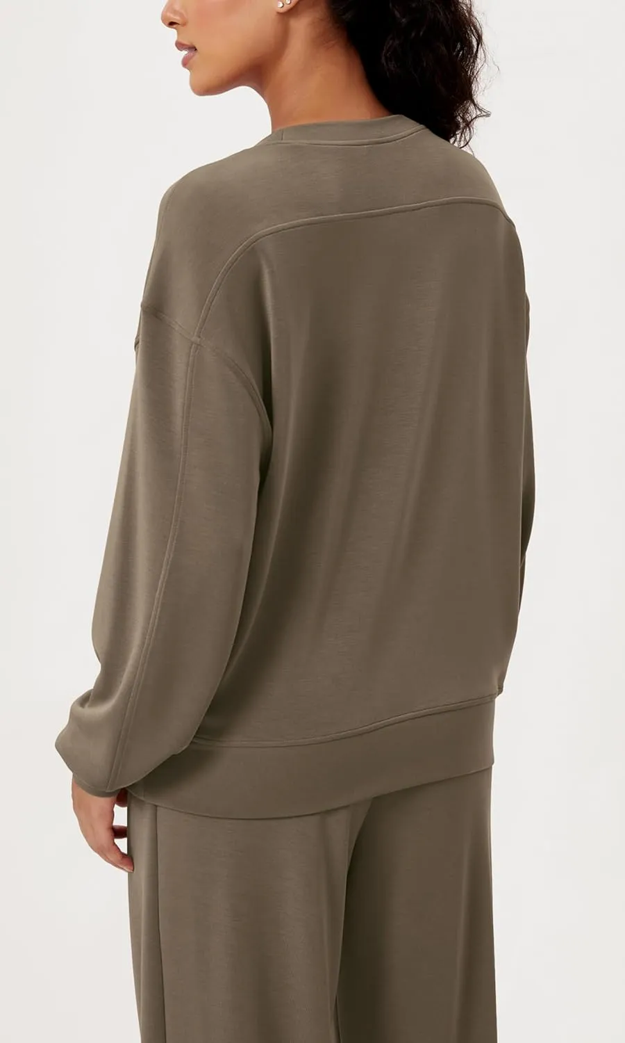 ODODOS Modal Soft Oversized Sweatshirts for Women Crew Neck Long Sleeve Relaxed Pullover Tops