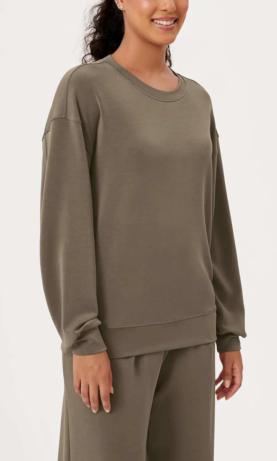 ODODOS Modal Soft Oversized Sweatshirts for Women Crew Neck Long Sleeve Relaxed Pullover Tops