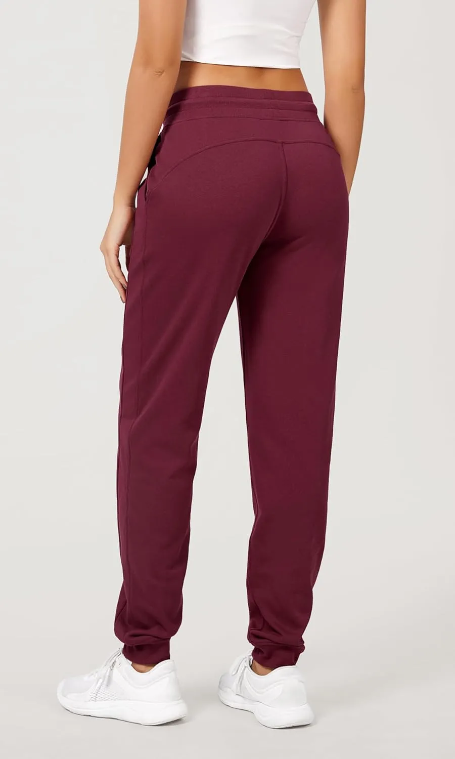ODODOS Women's Jogger Sweatpants Cotton French Terry High Waist Casual Lounge Pants with Pockets