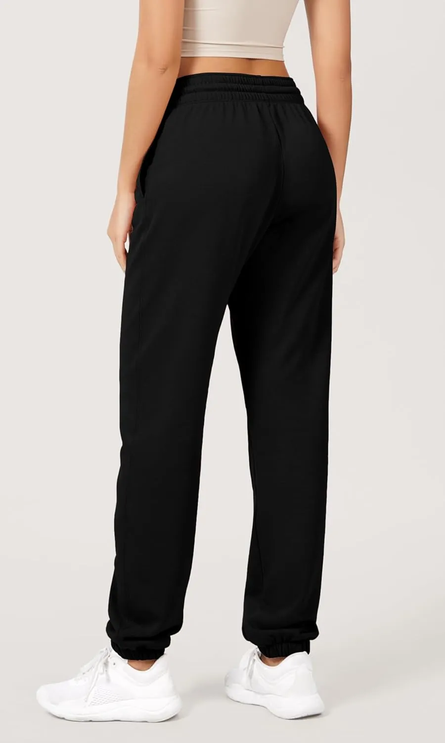 ODODOS Women's Sweatpants Cotton French Terry High Waist Drawstring Casual Lounge Pants with Pockets