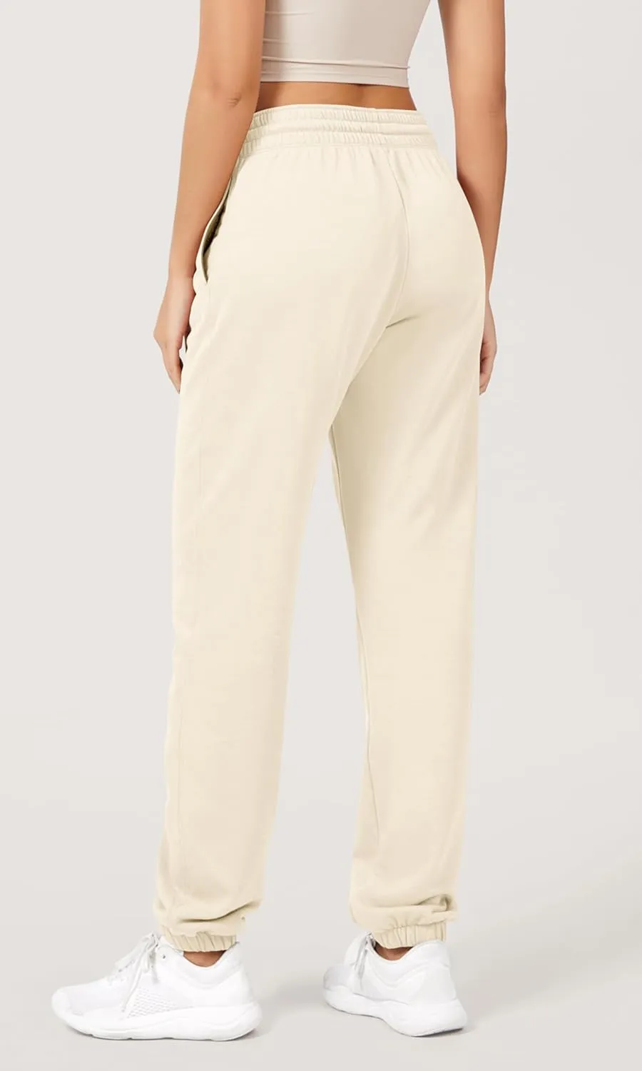 ODODOS Women's Sweatpants Cotton French Terry High Waist Drawstring Casual Lounge Pants with Pockets