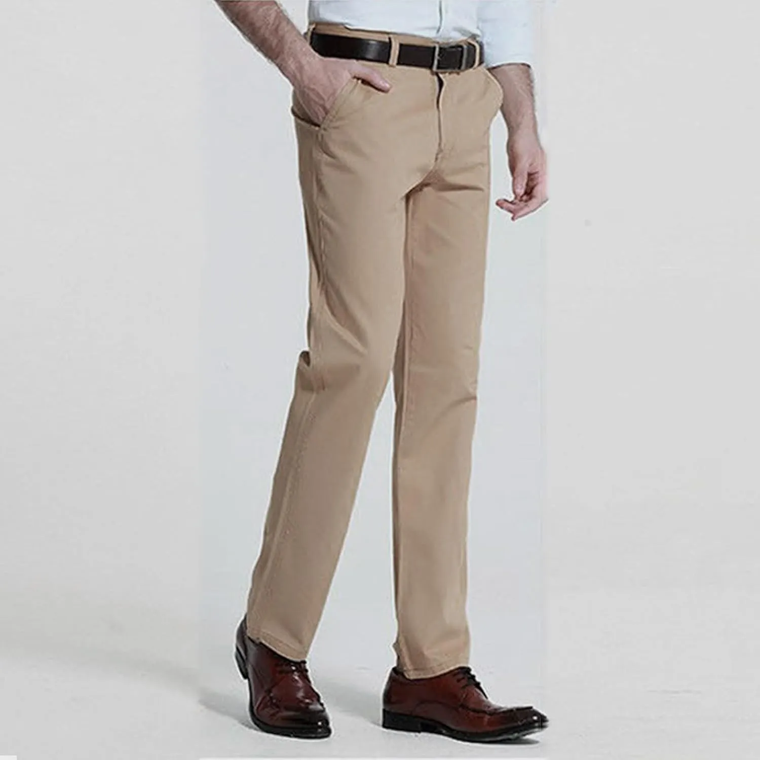 Open Bottom Joggers for Men Men's Loose Straight Casual Cotton Pants Summer Casual Pants Men's Breathable Track