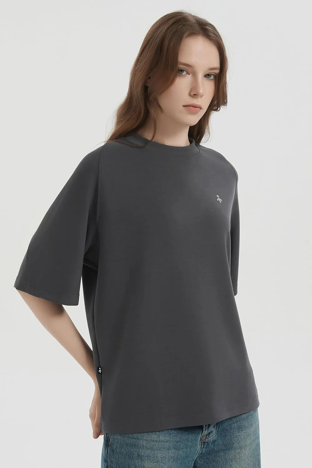 Orolay Women's Casual Crew Neck T-Shirt Heavyweight Half Sleeve Wicking Tops Basic Workout Summer Activewear