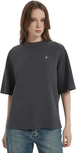 Orolay Women's Casual Crew Neck T-Shirt Heavyweight Half Sleeve Wicking Tops Basic Workout Summer Activewear