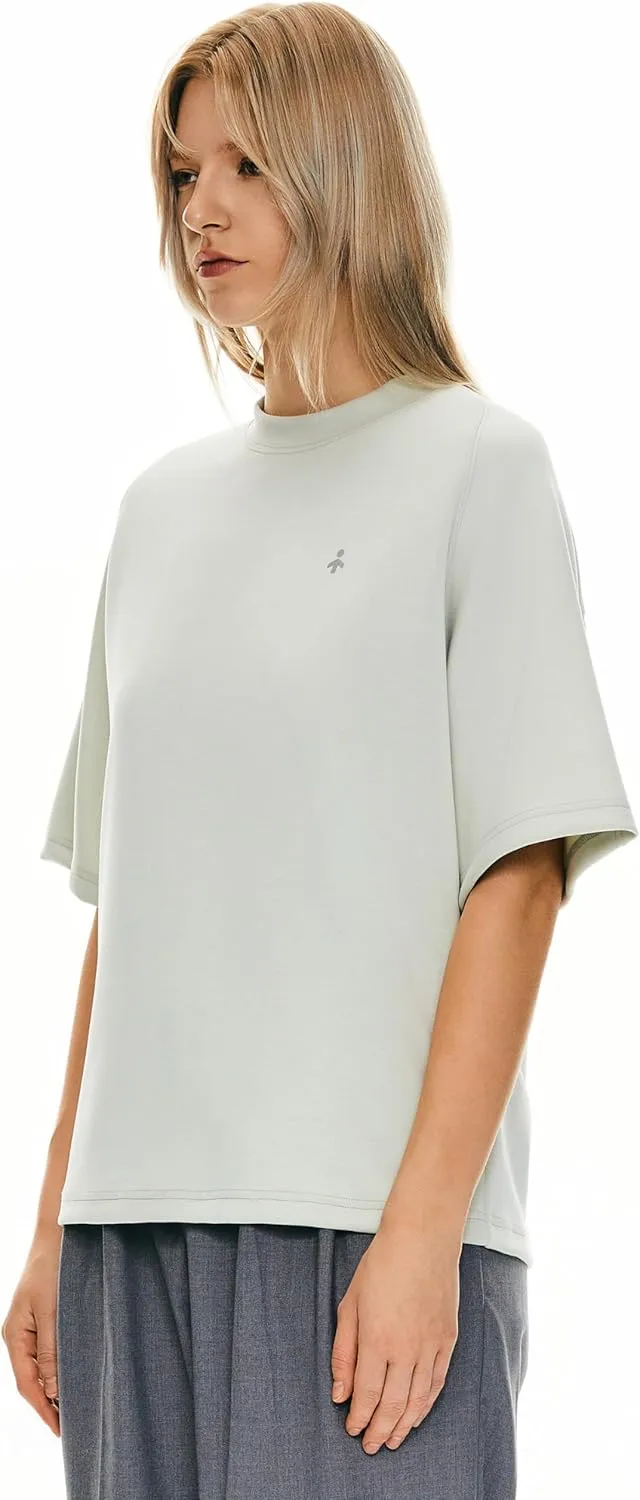 Orolay Women's Casual Crew Neck T-Shirt Heavyweight Half Sleeve Wicking Tops Basic Workout Summer Activewear
