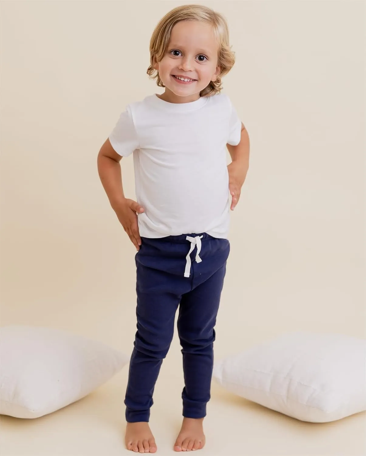 Owlivia Organic Baby Pant Legging Jogger for Infant, Boys Girls Toddler