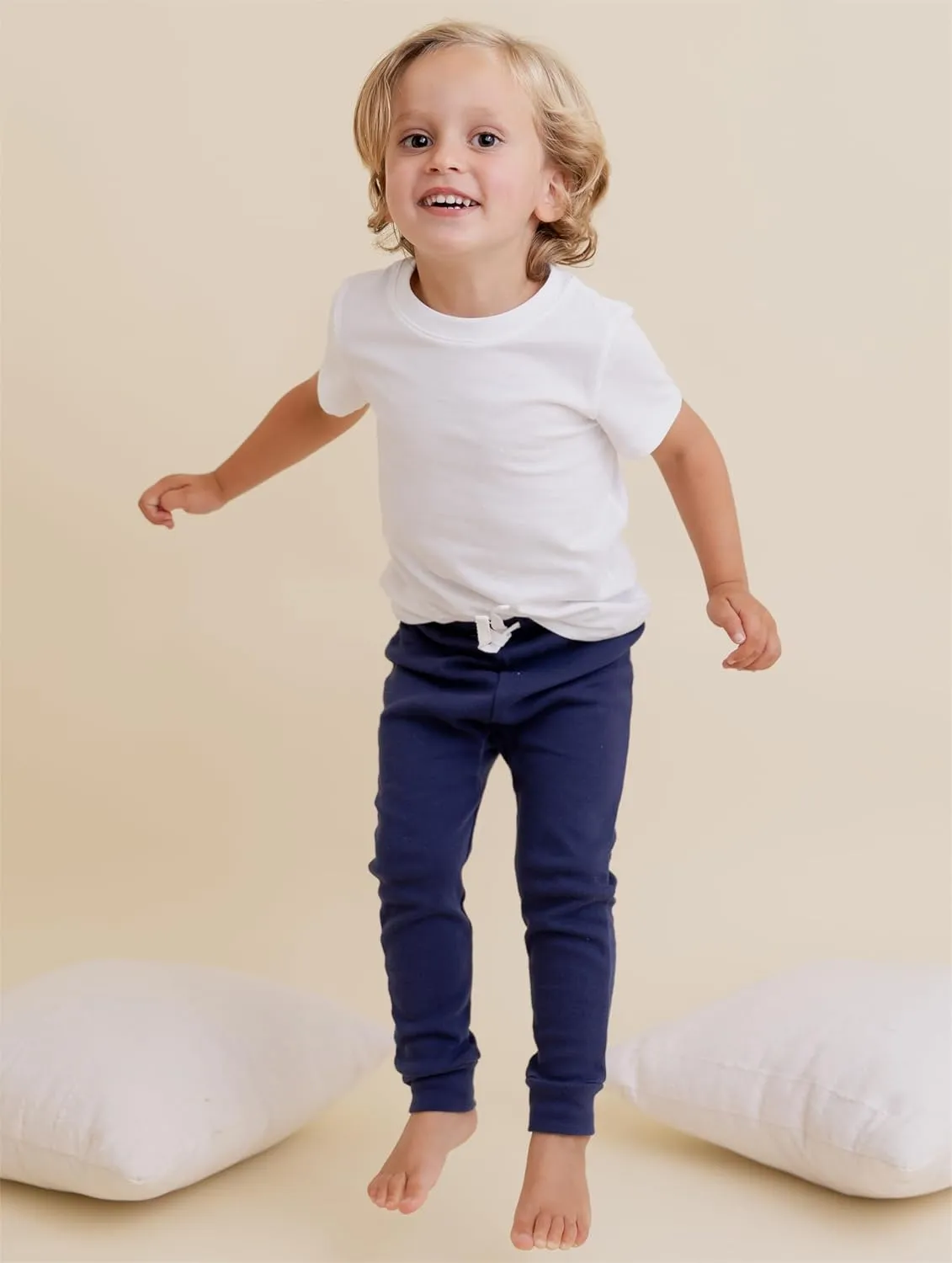 Owlivia Organic Baby Pant Legging Jogger for Infant, Boys Girls Toddler