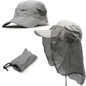 Plain Pro Cool Mesh High Visibility UV Folding Baseball Cap (UV Folding Gray)