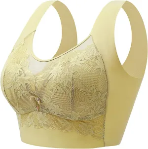 Push Up Bras for Woman Lace Mesh Breathable Bra Plus Size Wireless Padded Underwear No Underwire Bralette Bra