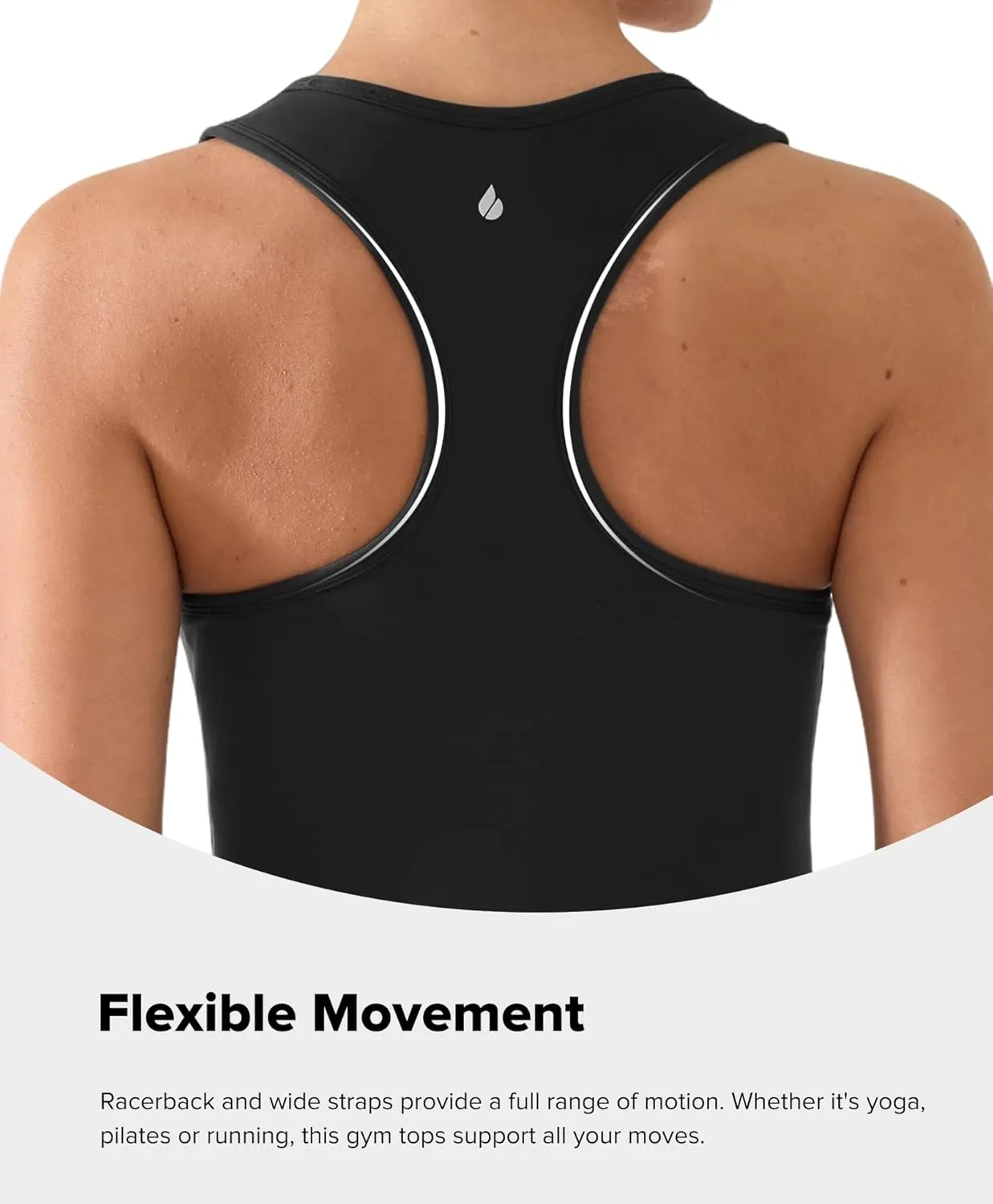 Racerback Built in Bra Workout Tank Tops for Women Sleeveless with Removable Pads Athletic Gym Yoga Fitness Running