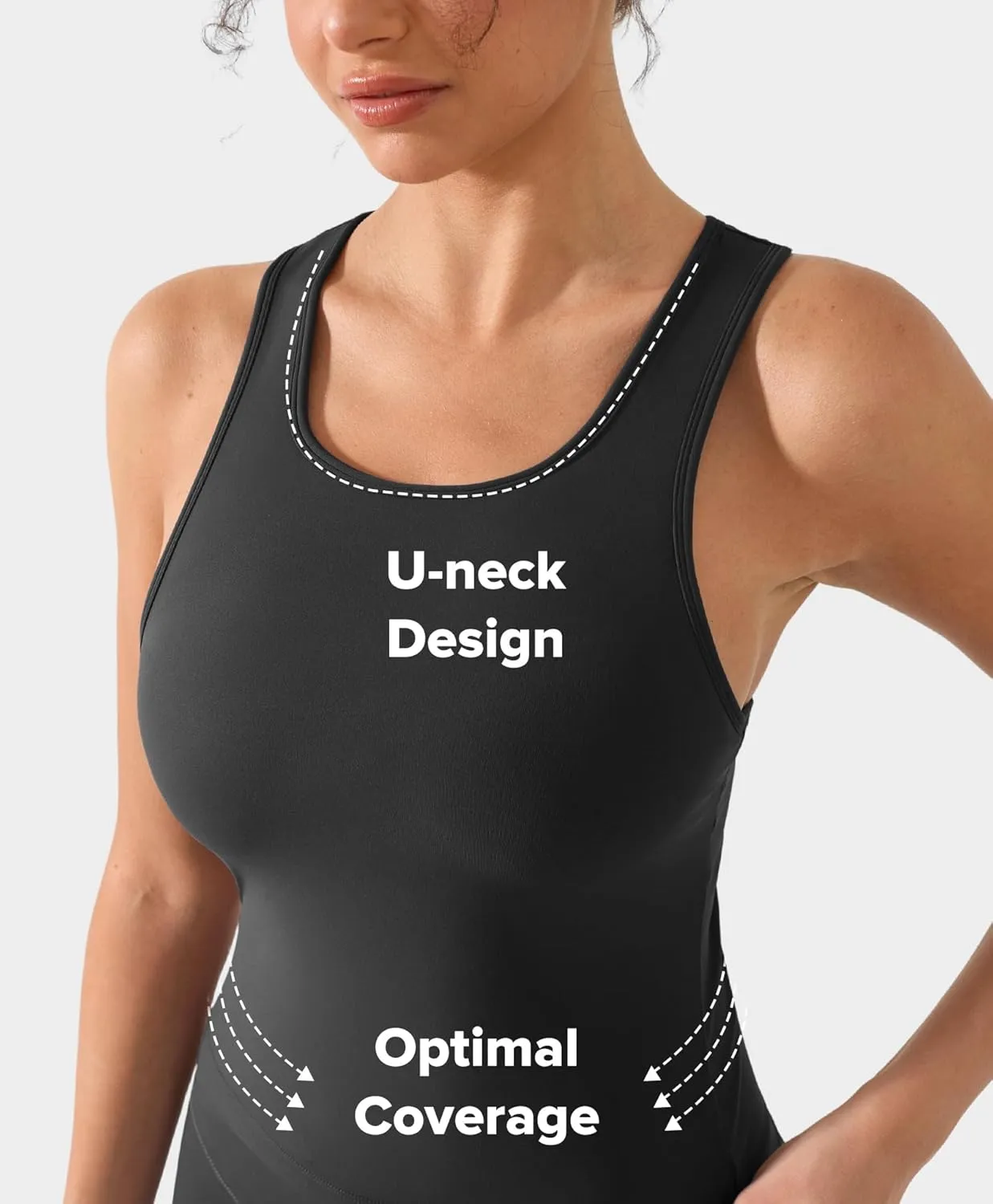 Racerback Built in Bra Workout Tank Tops for Women Sleeveless with Removable Pads Athletic Gym Yoga Fitness Running