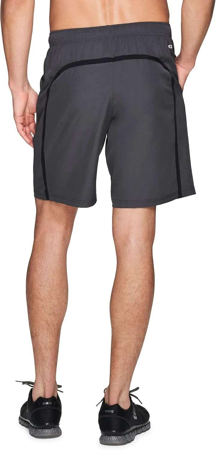 RBX Active Men's 9-Inch Inseam Stretch Woven Athletic Basketball Gym Shorts with Pockets