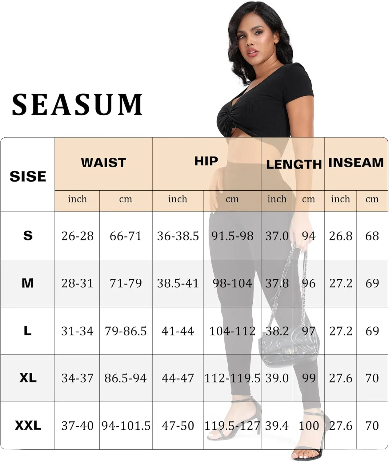 SEASUM Women's Butt Lifting High Waisted Heart-Shaped Jeans Stretchy Comfortable Legging Jeans Vintage Style