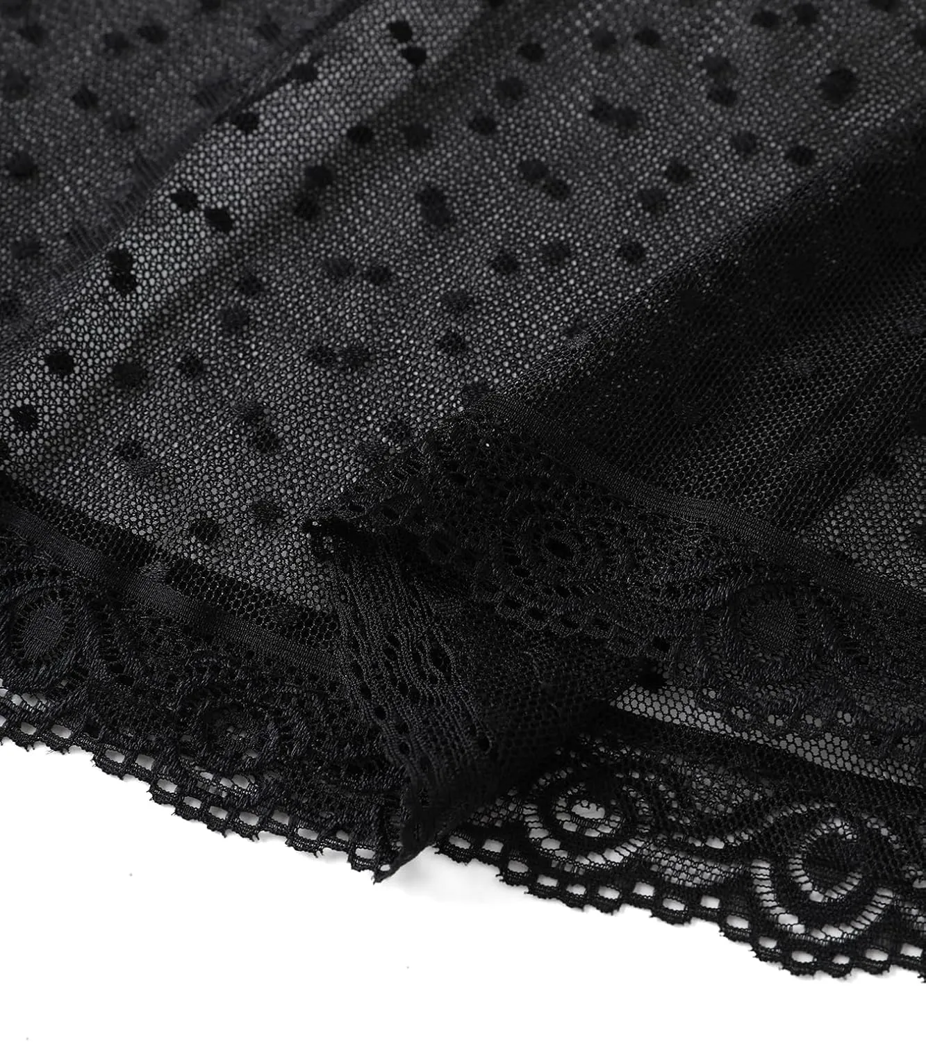Sexy lingerie Lace Babydoll Chemise, Black, Women's Sleepwear S-5XL