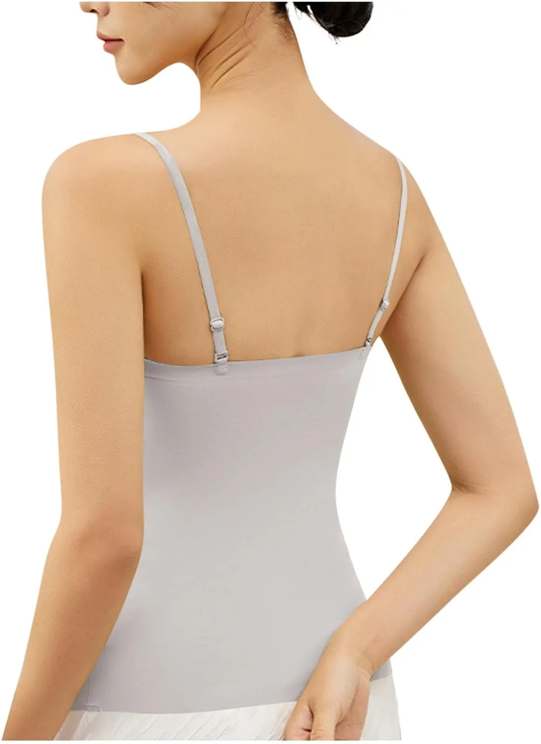Sexy Slim Fitness Tank Tops with Built-in Shelf Bra for Women Seamless Yoga Camisoles Casual Sleeveless Tee Shirts