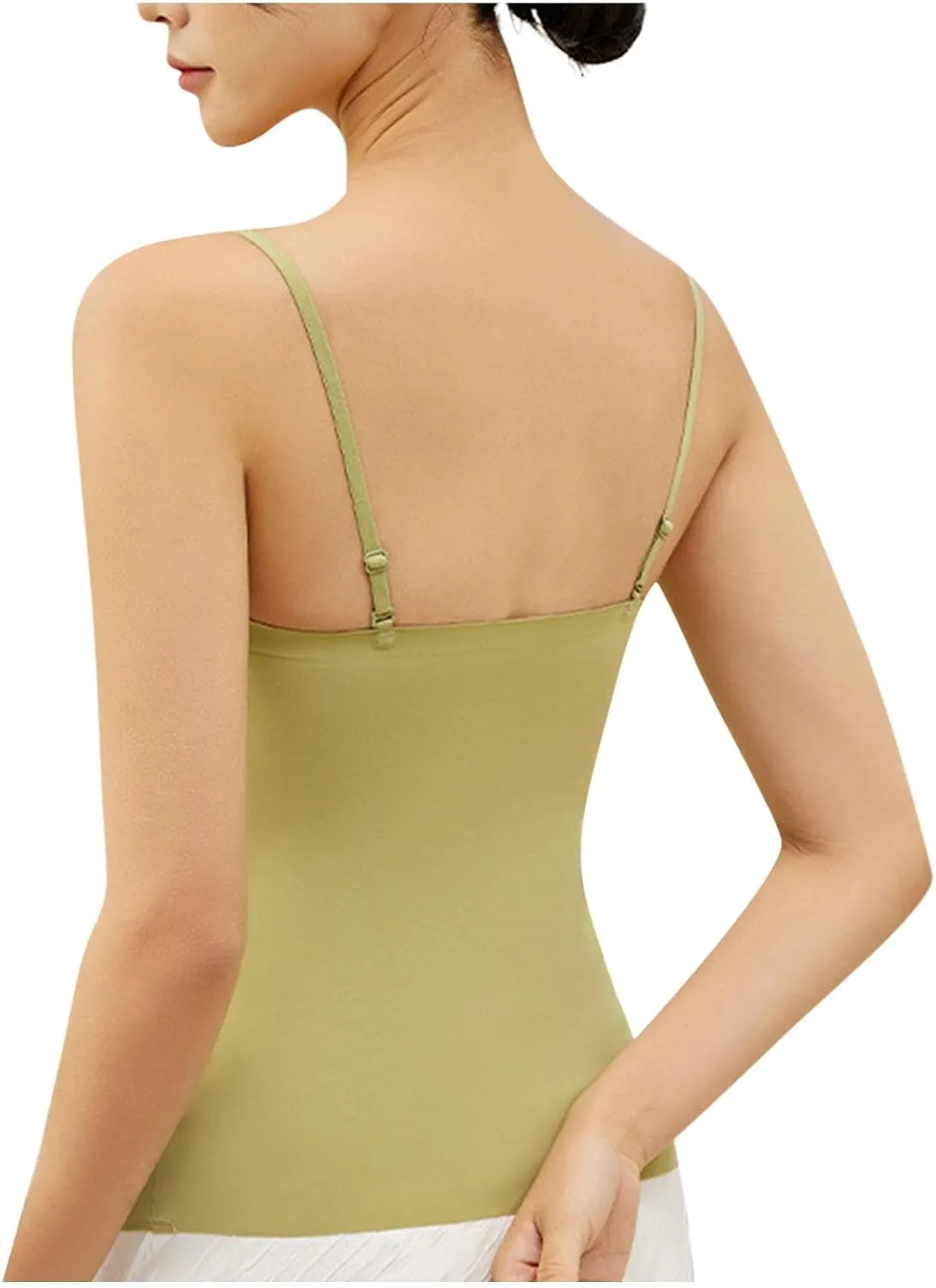 Sexy Slim Fitness Tank Tops with Built-in Shelf Bra for Women Seamless Yoga Camisoles Casual Sleeveless Tee Shirts