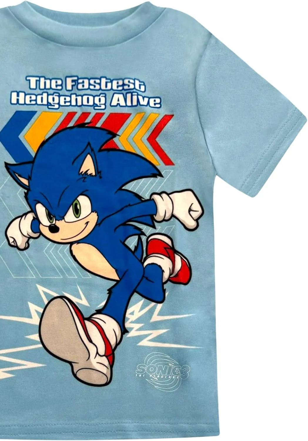 Sonic The Hedgehog 4 Piece Pajama Set - Boys PJs Short Sleeve Shirt, Shorts & Pants - Kids Sleepwear Set - Official License