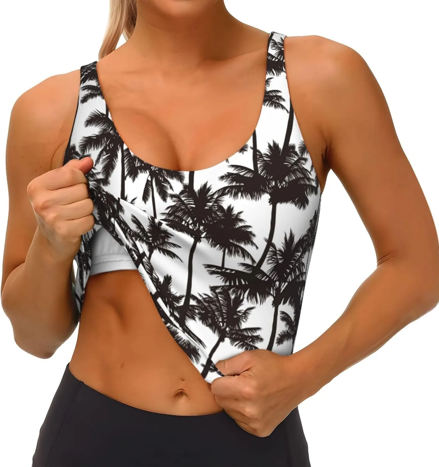 Sports Bras for Women - Running Bra Sleeveless Fitness Workout Crop Tops - High Impact Strappy Yoga Workout Bra