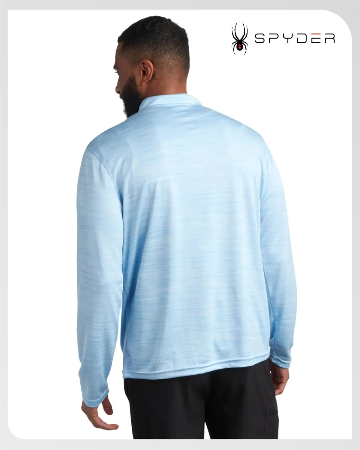 Spyder Mens Active Quarter Zip Sweatshirt - 2-Way Stretch UPF 30  Moisture Wicking Mock Neck Pullover (Sizes: S-XL)