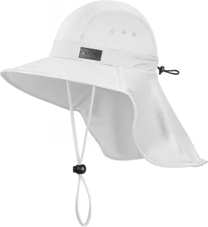 Sukeen Cooling Sun Hat for Men Women UPF50  Wide Brim Fishing Hat with Neck Flap Adjustable Foldable Bucket Hat for Hiking