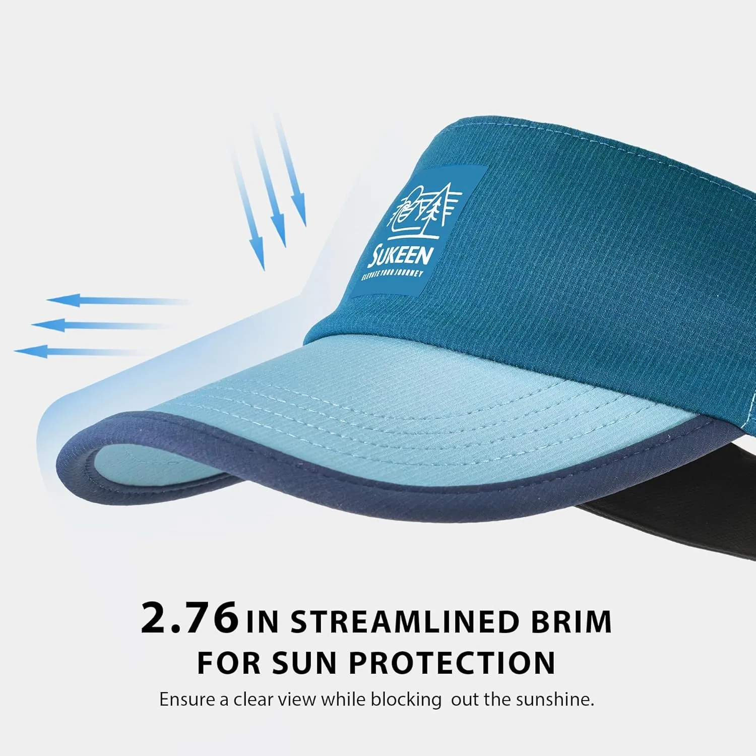 Sukeen Sports Sun Visor for Men Women, Lightweight Quick-Dry Outdoor Visor Hat, Packable Running Tennis Golf Visor