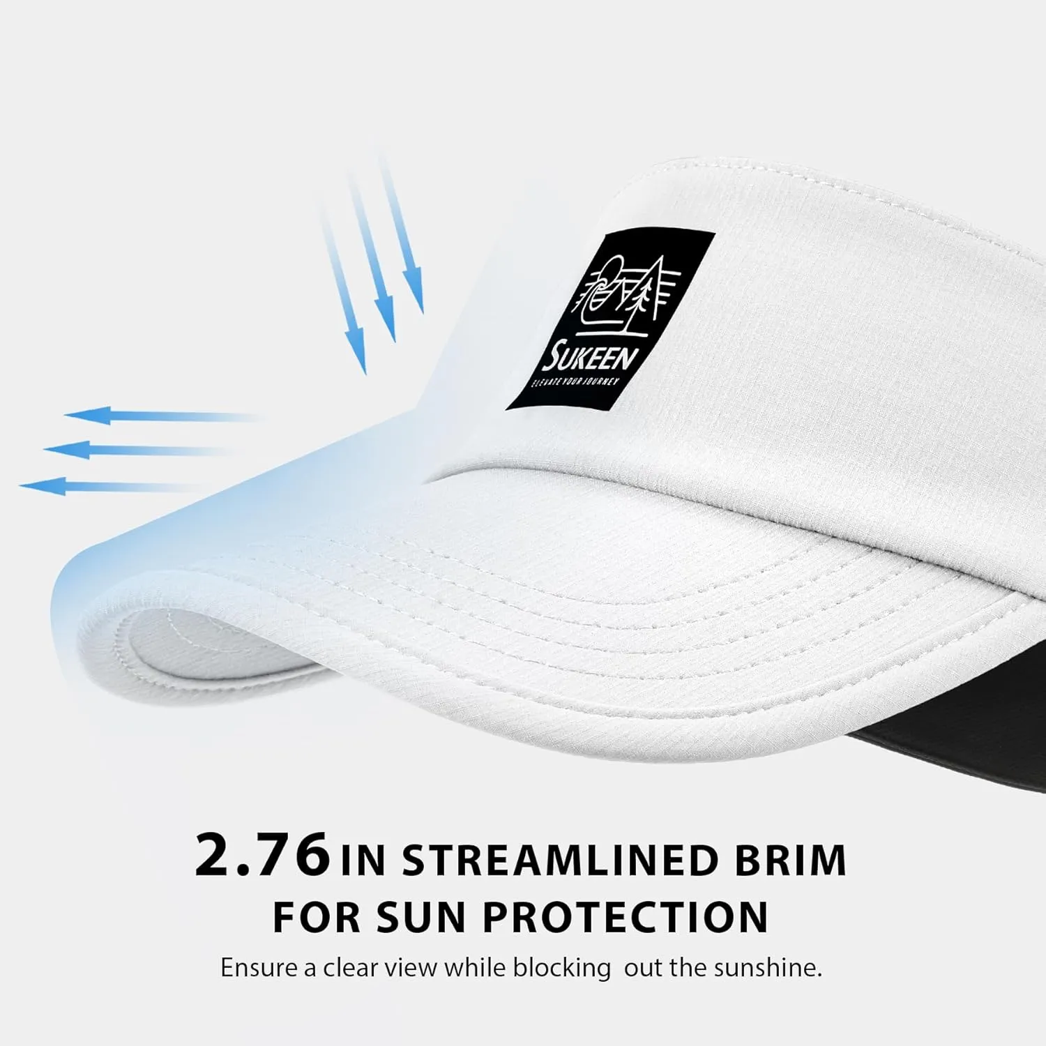 Sukeen Sports Sun Visor for Men Women, Lightweight Quick-Dry Outdoor Visor Hat, Packable Running Tennis Golf Visor