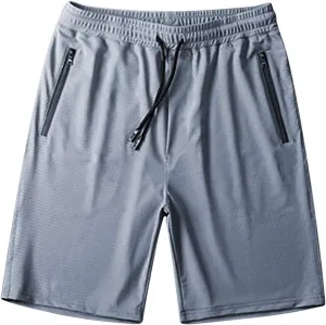 Summer Ice Cool Mesh Pants Men's Workout Running Pants Athletic Jogger Zipper Pockets Lightweight Stretch Golf Pants