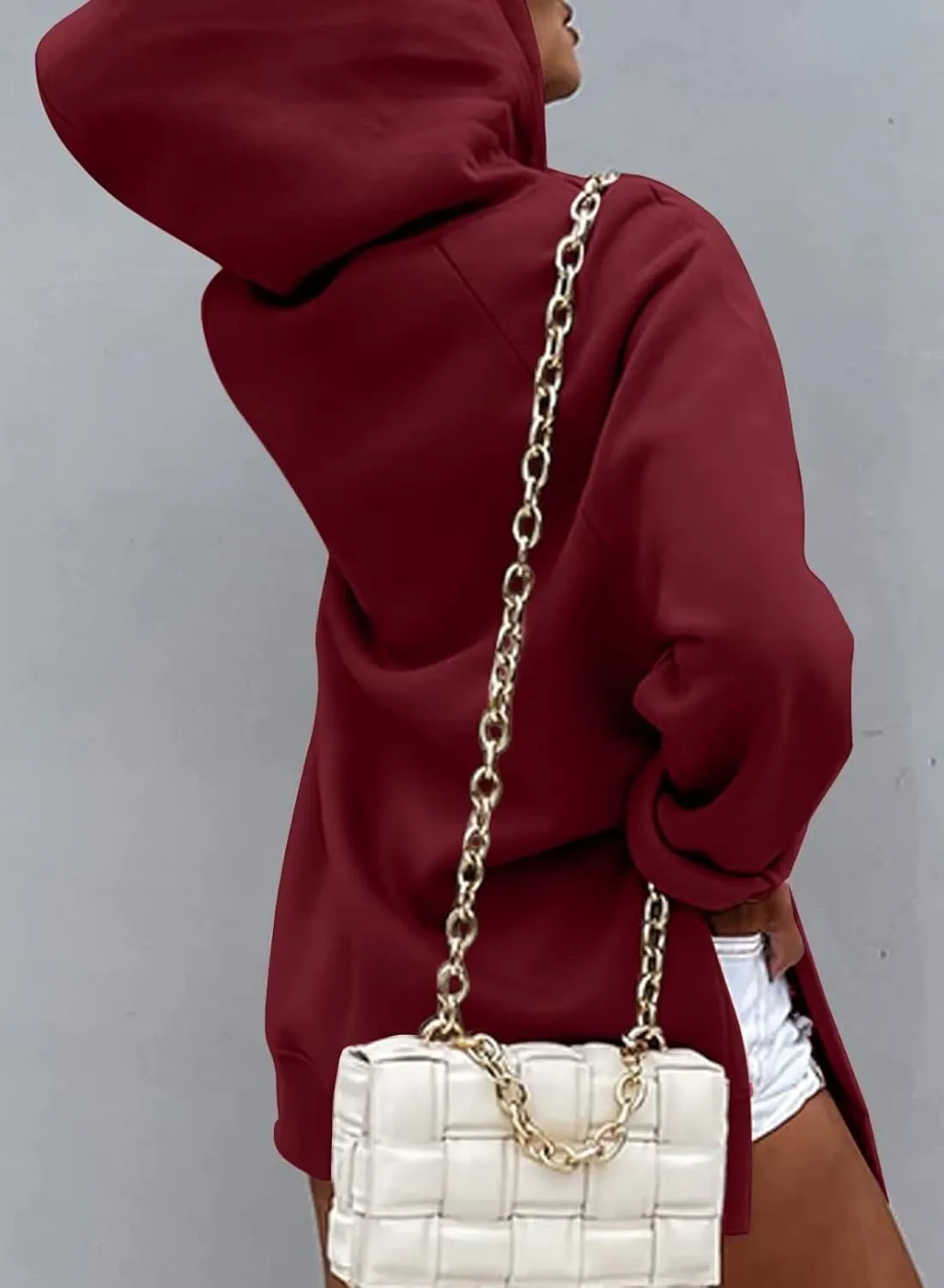 Syellowafter Women Oversized Hoodie Dress Pullover Winter Kangaroo Pocket Sweatshirt Fall Tops Casual Loungewear