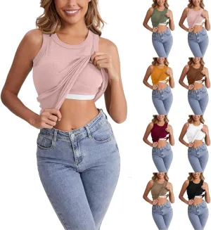 Tank Top with Built in Bra for Women Racerback Workout Undershirt Cotton Camisole Workout Sports Padded Cami 2025