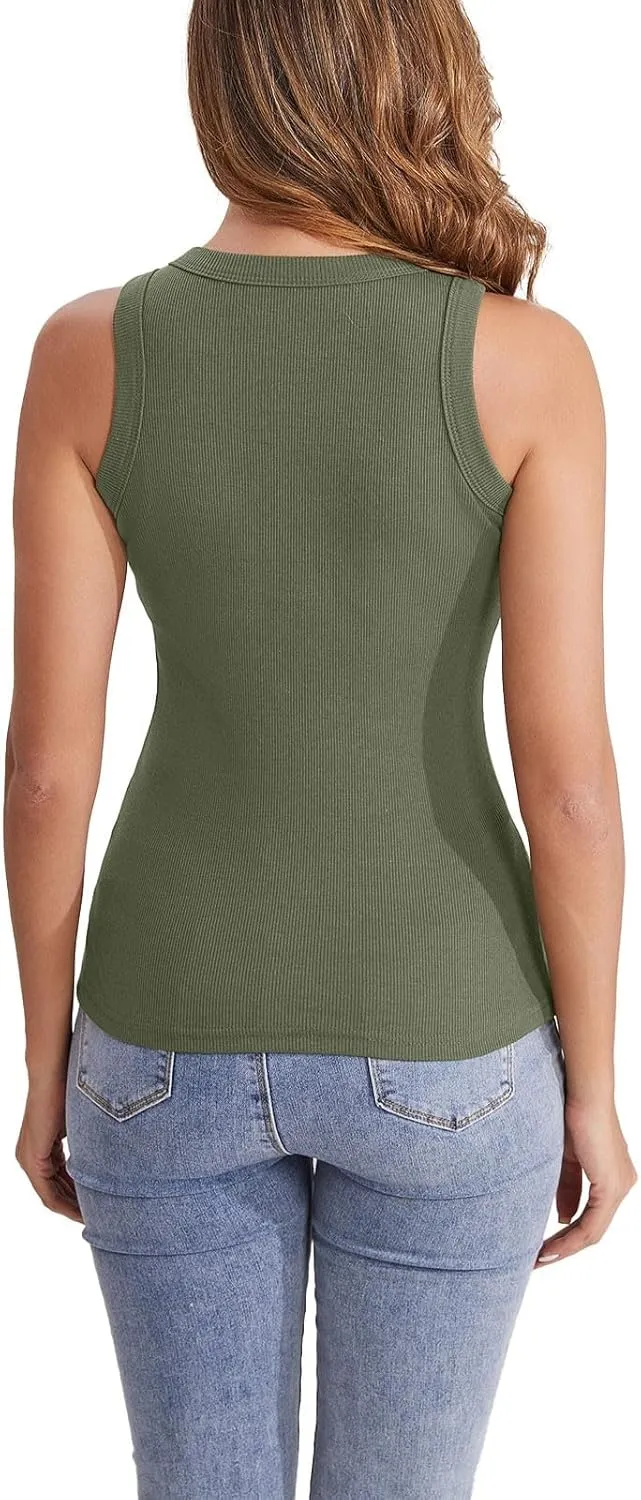Tank Top with Built in Bra for Women Racerback Workout Undershirt Cotton Camisole Workout Sports Padded Cami 2025