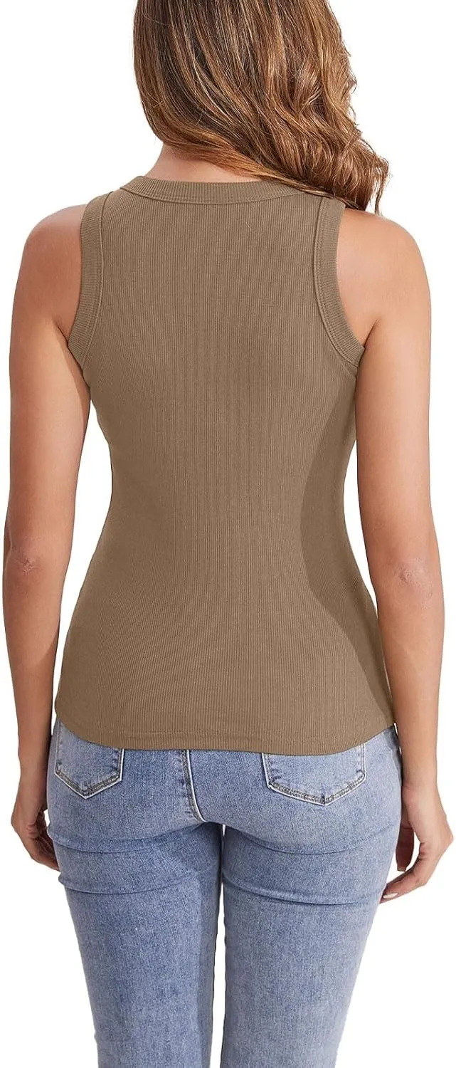 Tank Top with Built in Bra for Women Racerback Workout Undershirt Cotton Camisole Workout Sports Padded Cami 2025