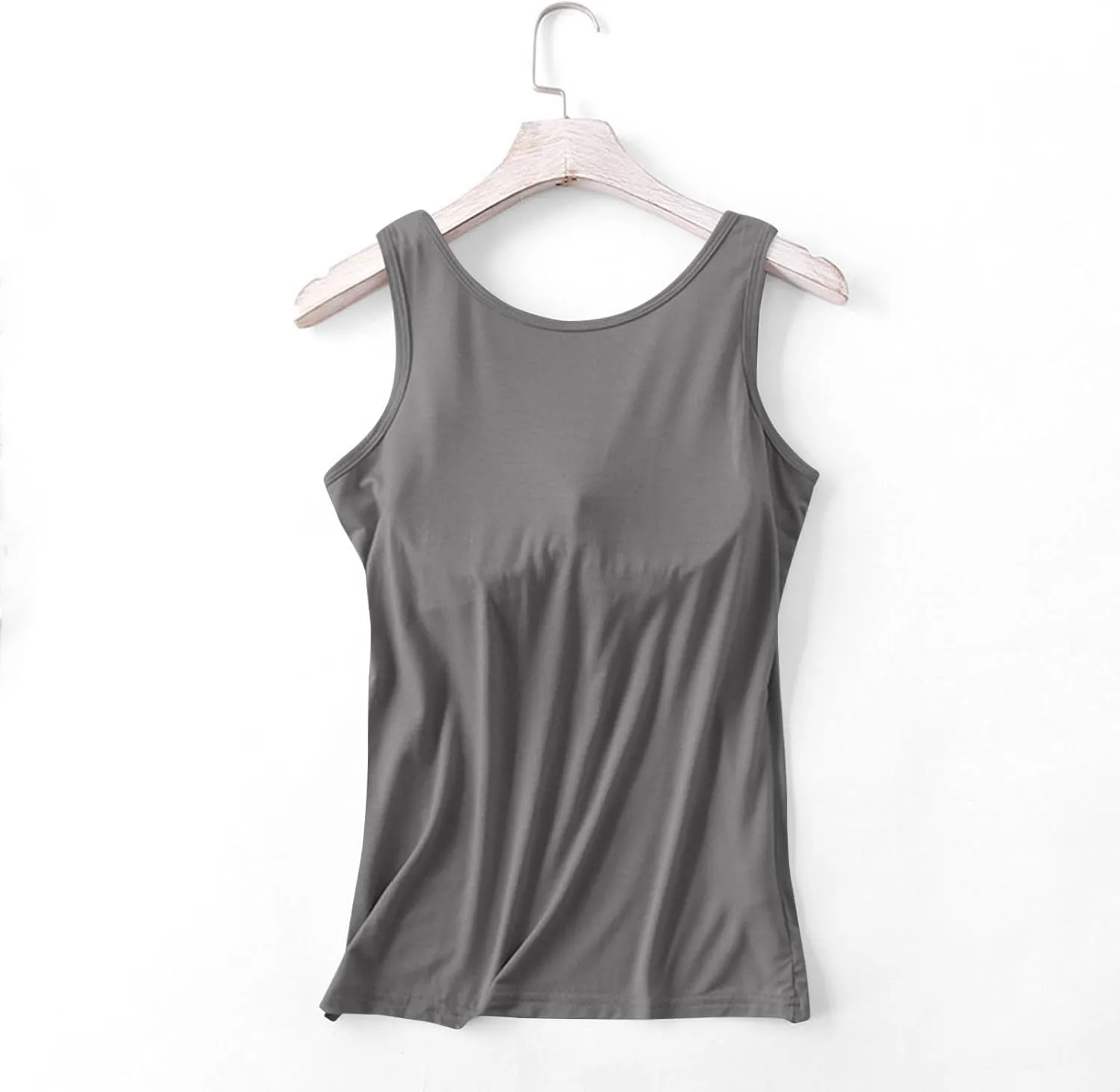 Tank Tops for Women with Built in Bras Loose Yoga Workout Top Basic Sleeveless Stretchy Gym Shirts Summer Undershirts