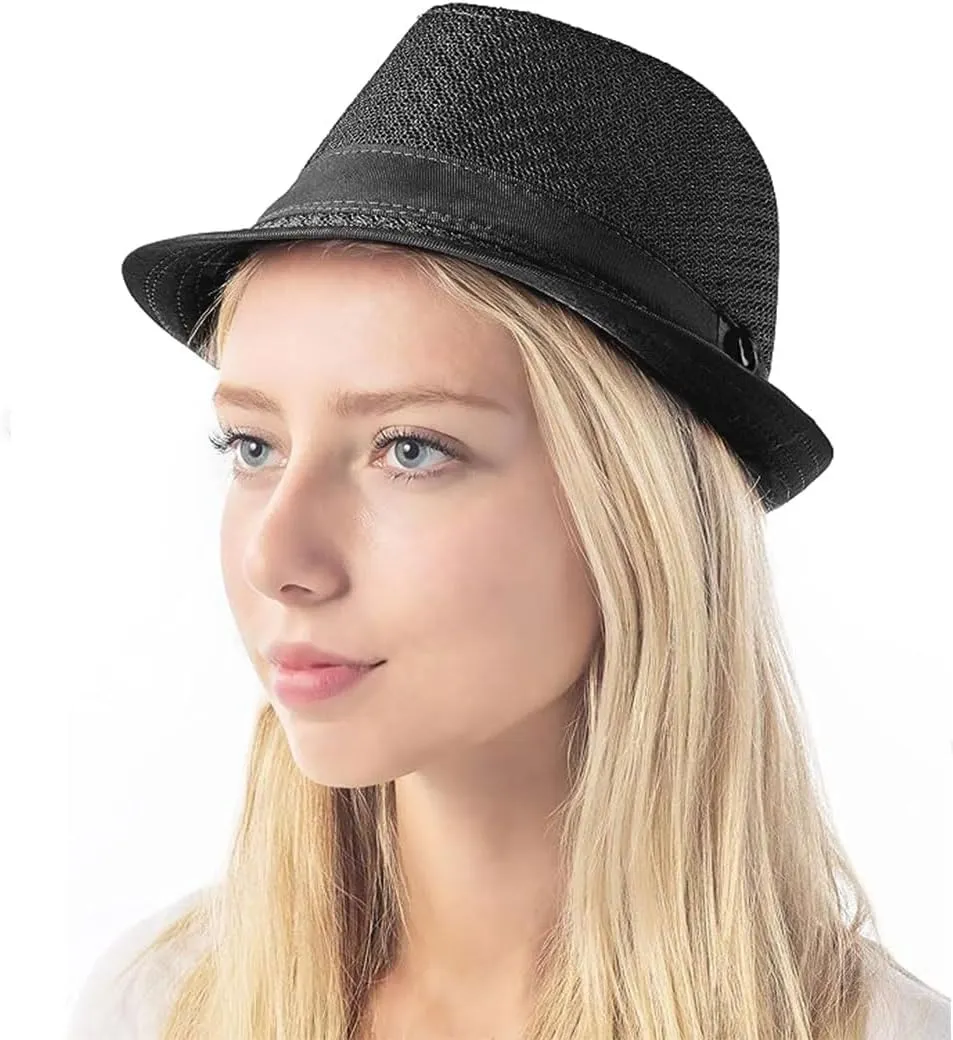 The Hat Depot Light Weight Classic Soft Cool Mesh Crushable Fedora hat