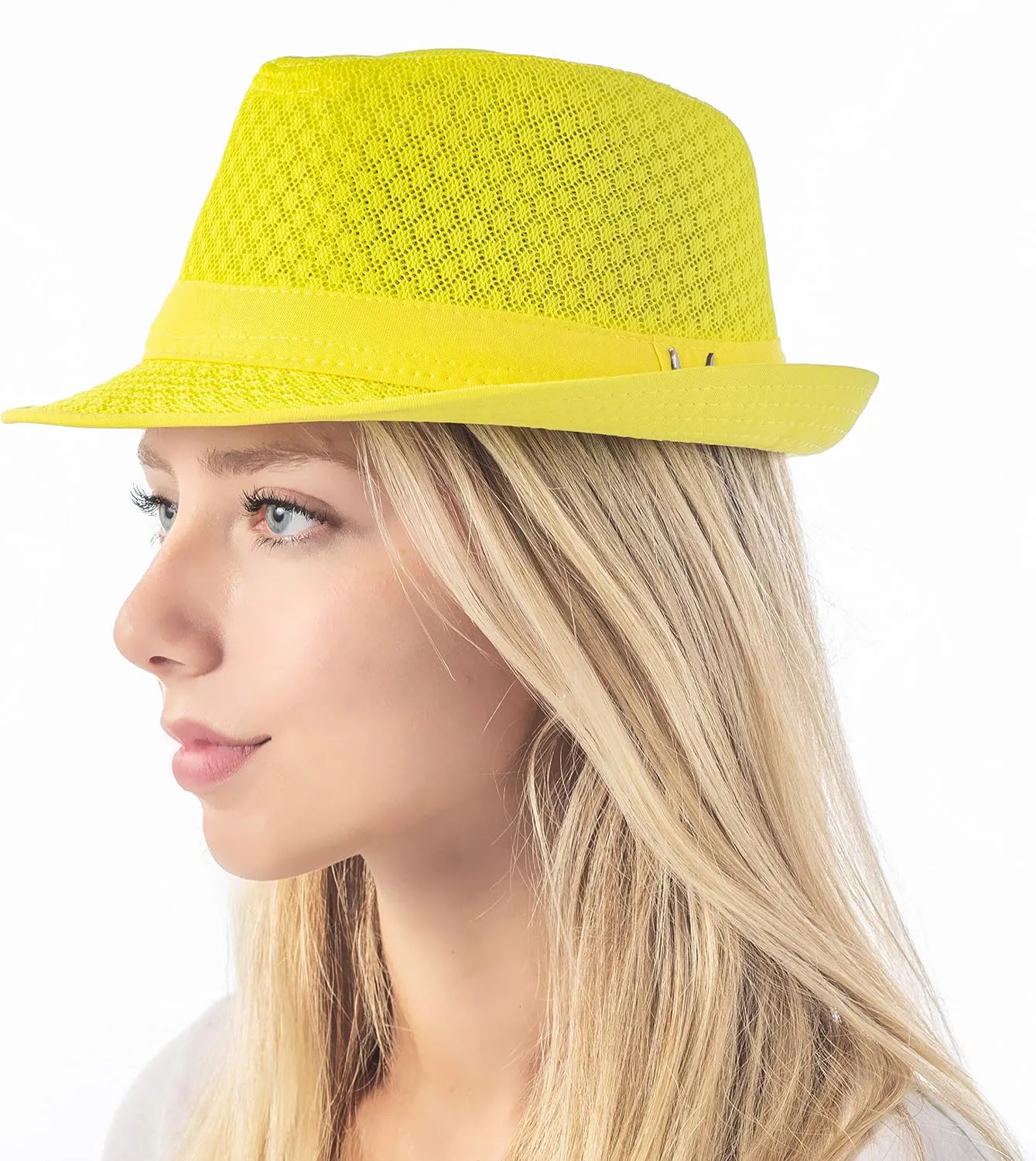 The Hat Depot Light Weight Classic Soft Cool Mesh Crushable Fedora hat