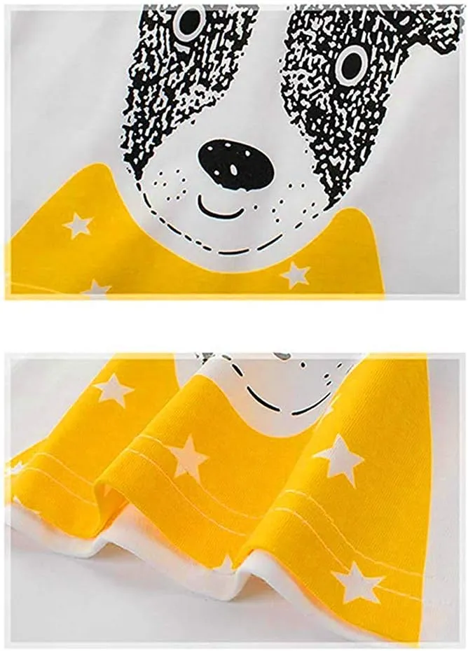 Toddler Boys Pajamas 100% Cotton Summer Pjs for Boy Jammies Dinosaur Dog Little Kids Clothes Sleepwear Short Sets Size 2-7T