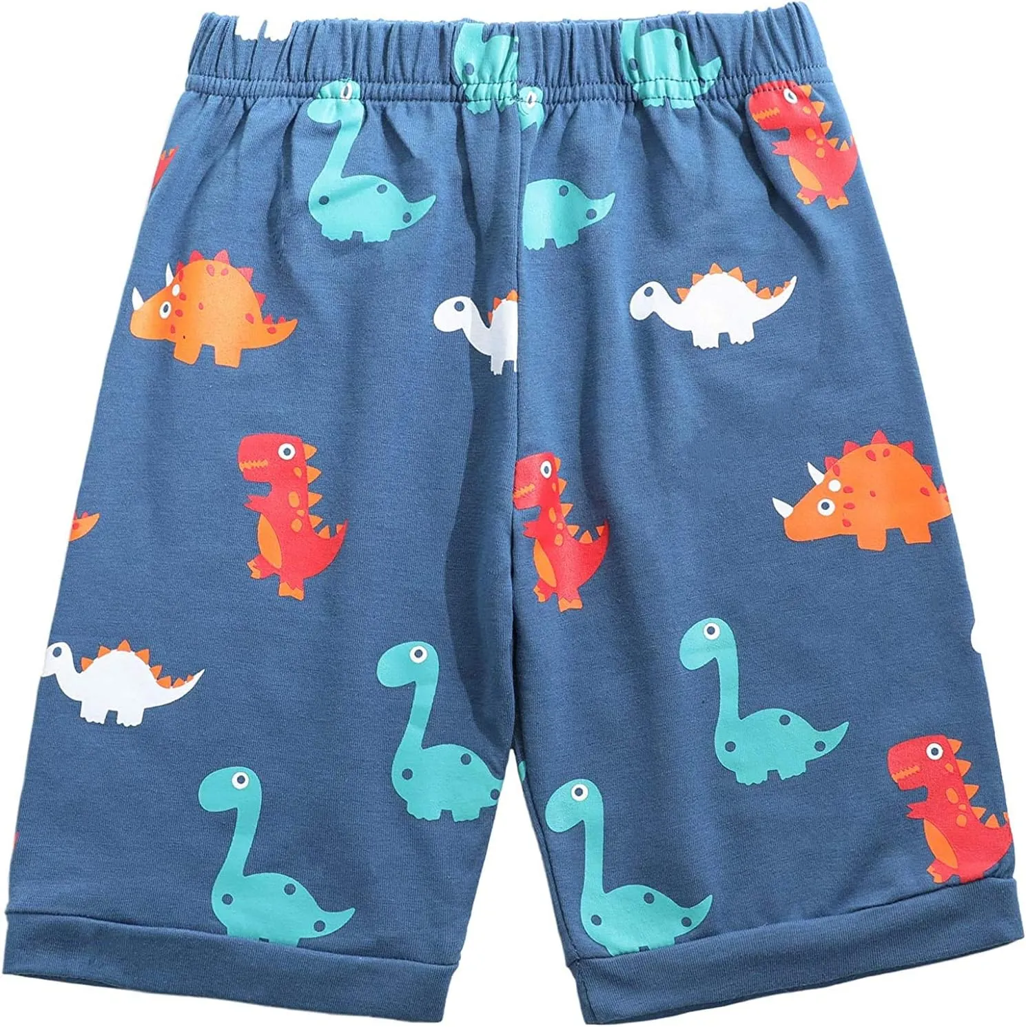 Toddler Boys Pajamas 100% Cotton Summer Pjs for Boy Jammies Dinosaur Dog Little Kids Clothes Sleepwear Short Sets Size 2-7T